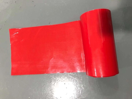 Phim phát hành nhựa màu đỏ HDPE Lớp lót phát hành tráng nhựa PVC cho băng bọt