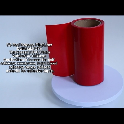 Phim phát hành nhựa màu đỏ HDPE Lớp lót phát hành tráng nhựa PVC cho băng bọt