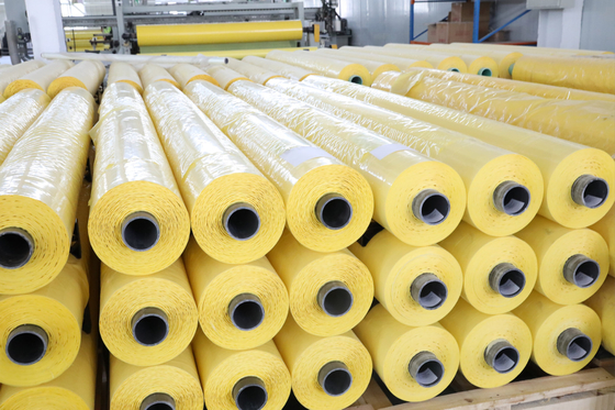 Dimensional 70um Yellow HDPE Wrap Film cho máy thu bông CP770
