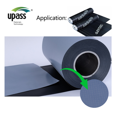 Vật liệu chống thấm gốc nhựa đường SBS biến tính tự dính Màng chống dính HDPE Đúc thổi Tấm chắn băng và nước tự dính