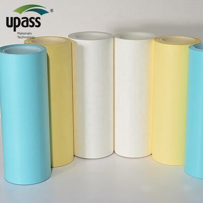 Custom Jumbo Rolls Single Sided Silicone Coated PE Kraft Paper White Yellow Blue Glassine Release Paper for Blow Molding