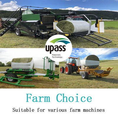 500mm 25micron Màn hình bảo vệ nông nghiệp màu trắng cho bắp Silage Bale Bọc vật liệu PE mềm